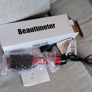 NWOT Beautimeter Red Hair Dryer & Style Brush
